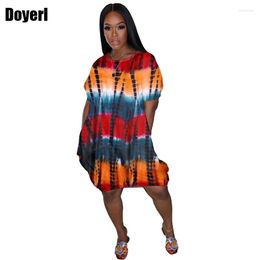 Party Dresses Oversized T Shirt Dress Women Casual Loose With Pockets Streetwear Short Sleeve Colorful Print Midi Summer 2023