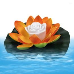 Garden Decorations Lotus Floating Pool Lights LED Lamp Battery Operated Flowers Waterproof Night Light For Pond And Party