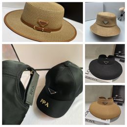 Fashion casquette bucket hat designer straw hat womens baseball cap summer beach travel unisex Casquettes fisherman patchwork high quality sun visor hats for men