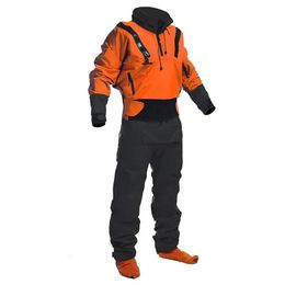 Swim Wear 4Layer Waterproof Poly Drysuit with Hood for Kayaking Rafting SUP In Water Long Zipper Dry Suit Men 230706