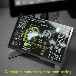 Other Accessories 7" Computer Mini Monitor Chassis Temperature Fan Speed Monitoring 7 inch IPS Screen Temperature AIDA64 DIY Asembly Accessories 230706