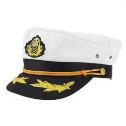 Berets Hat Captain Adults Navy Hats Men Clothing Cosplay Party Sailor Cotton Yacht Man