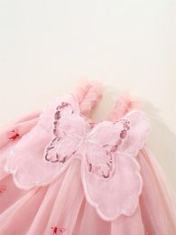 Girl Dresses Baby 3D Flower Applique Tulle Tutu Dress With Sleeveless Swing Design For Summer Beach Wedding And Princess Party