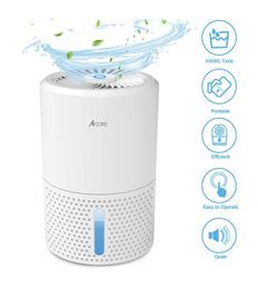 Other Home Garden Acare Dehumidifier Moisture Absorbers Air Dryer with 900ml Water Tank Quiet for Basement Bathroom Wardrobe 2305706