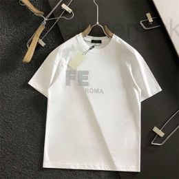 Men's T-Shirts Designer Luxury mens T shirt 23 summer three-dimensional reflective letter short sleeved men women cotton tee high-end oversized T-shirt H0IK