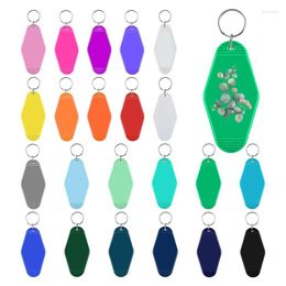 Keychains 22 Pcs Vintage Sublimation Blank DIY Ornament Motel Keychain El Key Tag For Vinyl Making