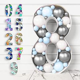 Other Event Party Supplies AZ Letter Mosaic Balloon Frame Big 09 Number Giant Figure 1st 3rd Balloon Filling Box 16 18 Birthday Balloon Number Decor 230706