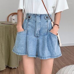 Womens Shorts Denim Summer Thin Section Korean Version Casual Loose Student High Waist All-match A-line Pants Dancing Gym Ins