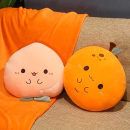 Stuffed Plush Animals 38cm Nice Cartoon Peach Orange Blueberry Plush Toys Stuffed Soft Blanket Lovely Fruit Pillow Doll For Kids Girls Birthday Gifts HKD230706