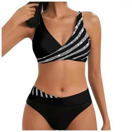 Women's Swimwear Split Bikini With -stamped Sexy Bra Pads And No Steel Swimming Costume Beach Outfits For Women