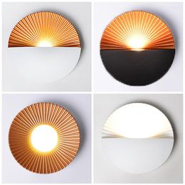 Wall Lamp Shell Shape LED 6W Line Beam Light Aluminum Indoor Gold Modern Home Decoration Stairs Bedroom Bedside Bathroom