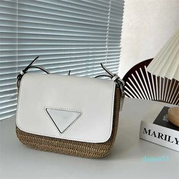 straw bag designer shoulder bags woman handbag Trend Colour Martching Mini Messenger Bag beach tote handbags purse