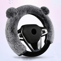 Steering Wheel Covers Cover Wear-resistant Universal Non-slip Easy To Install Anti-scratch Decorative Plush Cute Bear Ear Protector Car