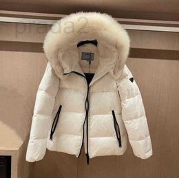 Women's Down & Parkas Designer Top Quality Women Lady Girl Jacket Woman Luxury Brand White Duck Downs Fox fur Collar Fluffy Warm Belted Casual S7EV