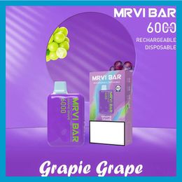 Mrvi Bar 6000 Disposable Vape Pen E Cigarette Device With 650mAh Battery 13ml Pod Prefilled Catridge rechargeable vape flex max