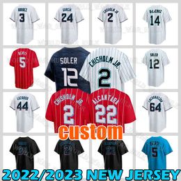 2 Jazz Chisholm Jr. Jersey 10 Yuli Gurriel Baseball Sandy Alcantara 12 Jorge Soler Miamis Bryan De La Cruz Luis Arraez Avisail Garcia Jean Segura Marlins Edward