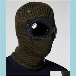 Equipment Tactical Gear Two Lens Windbreak Hood Beanies Outdoor Cotton Knitted Men Mask Casual Male Skl Caps Hats Black Grey Drop 251I