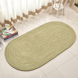 Carpets Cosy Oval For Living Room End Table Chair Rug Handmade Knit Bedroom Children Play Floor Door Mat Bedside Rugs