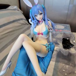 Action Toy Figures BINDing Bunny Girl Figure Kozuki Aqua Blue Pvc action Figure Adults Collection Statue Model doll gifts R230706