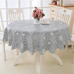 Table Cloth Round Tablecloth Protection Of Plush Plastic With Waterproof PVC Oil Resistant And Washable