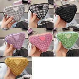 PRDbag triangle Evening Bags Wallets Shoulder Diamonds Mini Coin Purse Women Designer Handbags Crossbody Shoppers Tote Vintage Messenger Bag Purses 220920