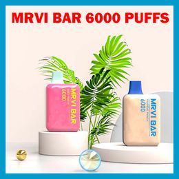 Mrvi Bar 6000 Disposable Pen E Cigarette Device With 650mAh Battery 13ml Pod Prefilled Catridge rechargeable Prime Vape