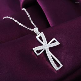 Pendant Necklaces Promotions Charm Silver For Women Cyrstal Cross Necklace Jewelry Fashion Cute Wedding Party