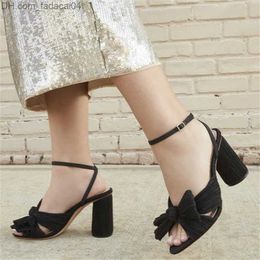 Dress Shoes 2022 Summer Brand Luxury Designer High Quality Open peep Toe Bow High Heels Women's Sandals Party Dress Wedding Shoes Z230710