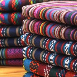 50cm lot vintage fabric for sewing ethnic decorative jacquard yarn dyed fabrics DIY cloth tecido telas fat quarters quilting for289o