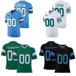 Custom NCAA Tulane Green Wave College Football Jerseys Laprocido Lunz Petersen Taliancich Collins Eugene Jr. Fobbs-White Garner Grubbs Claude Joseph III Love