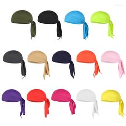 Berets 14 Colors 2023 Outdoor Cycling Quick-drying Sports Headband Men Running Riding Bandana Sunscreen Head Scarf Pirate Cap