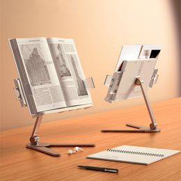 Desk Drawer Organisers Aluminium Foldable Reading Book Stand Cookbook Holder Desktop Adjustable Height Angle Bracket 230705