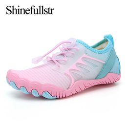 Hiking Footwear Summer Kids Quick-drying Aqua Water Sports Shoes Children Barefoot Beach Swimming Socks Breathable Five Toe Aquashoes 2023 New HKD230706