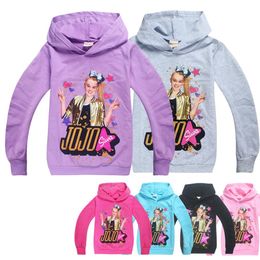 new fashion girl hoodie sweatshirt cartoon jojo siwa hooded coat for 4-12years girls kids children anime outerwear clothing217l