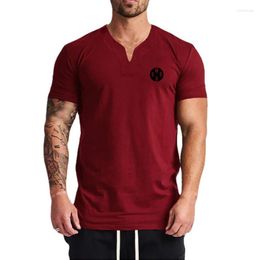 Men's T Shirts Mens Bodybuilding Brand Gyms T-Shirt Summer Cotton Breathable Short Sleeve Casual Fashion Slim Fit Cool Feeling Muscle Shirt