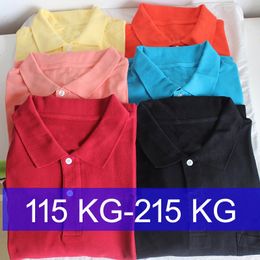 Men's Polos Men plus size Summer Shirts 7xl 8XL 9XL 10XL 12XL 14xl 15XL cotton short sleeve tees loose 58 60 64 66 68 casual shirt tops Blue 230705