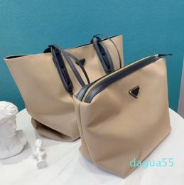 2 pc Handbags Nylon Shopping Bags Woman Beach Bags Designer Tote Two Pieces Set Hottes Large Capacity messenger