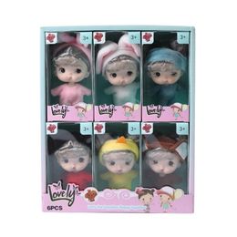 Dolls Baby 4 Inch with Handmade Headband Clothes Mini for Girls N1HB 230705