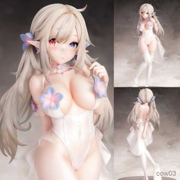 Action Toy Figures 25CM Anime Figure Pure White Elf Pvc Action Figure Home/Office Decoration Anime Collection toys model doll gift R230706