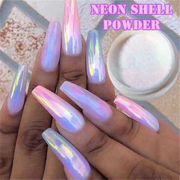 Nail Glitter 1 Piece Mermaid Nail Glitter Powder Pearl Shell Shimmer Powder Glimmer Dust Pretty Shimmer Laser Glitters Nail Art Decorations 230705