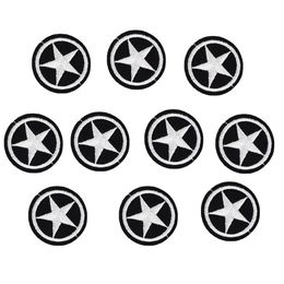 10 PCS round star badge embroidery patches for clothing applique iron on patches sewing accessories badge stickers on clothes iron247B