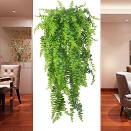 Decorative Flowers 90cm Artificial Plant Vine Persian Leaf Home Garden Decoration Hanging Fake Flower Ivy Rattan Garland Wedding Party Decor