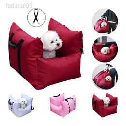 Cover Carrier Pad with Safety Belt Cat Puppy Safe Carry House Dog Seat Bag Basket Pet Car Travel Product HKD230706