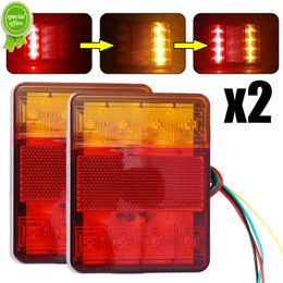 New Car Truck Tail Light Waterproof Rear Turn Signal Lamps Yellow Red Brake Light for Trucks Trailers Rear Lamps