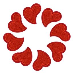 Diy Hearts patches for clothing iron embroidered patch applique iron on patches sewing accessories badge stickers on clothes bag293W