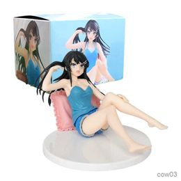 Action Toy Figures 9cm Youth Boy Series Anime Figure Sakurajima Mai Pajamas Sexy Girl Action Figure Collection Model Ornaments Toys Gifts R230707