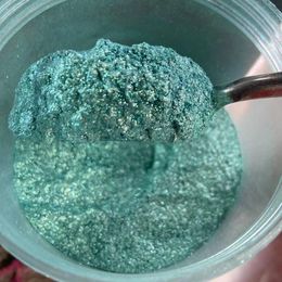 Fabric Cosmetic Grade Green Diamond Pearl Pigment Powder for Nail Art Face Lip Gloss Expoy Resin Painting Diy