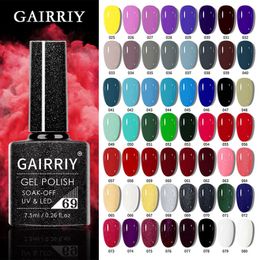 Nail Gel Gairriy 75ml Gel Nail Polish 80 Colors Glitter Soak Off UV LED SemiPermanent Varnish Nail Art Salon Nail Polish 230706