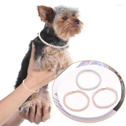 Dog Collars Pet Zircon Collar Women Bracelet Rhinestone Cat Adjustable Size For Small Medium Dogs Chihuahua Accessories
