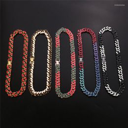 Choker 5 Style Long Necklaces Men's Hip Hop Curb Cuban Chain Necklace Bracelet Rapper Jewellery For Men Party Statement